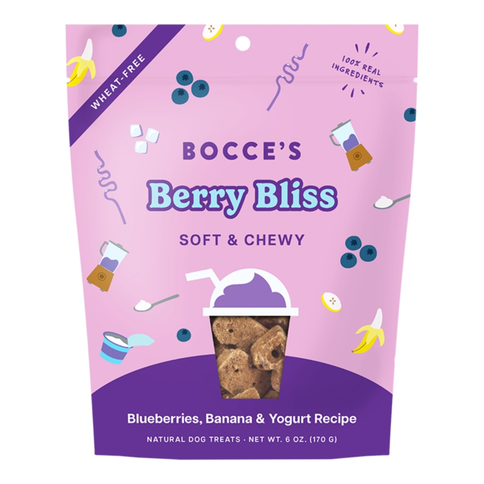 Bocce's Bakery Berry Bliss Soft & Chewy Treats 6 oz