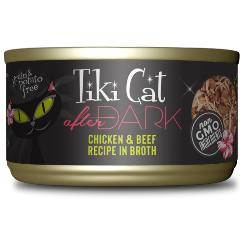 Tiki Cat After Dark Chicken & Beef Recipe in Broth Canned Cat Food