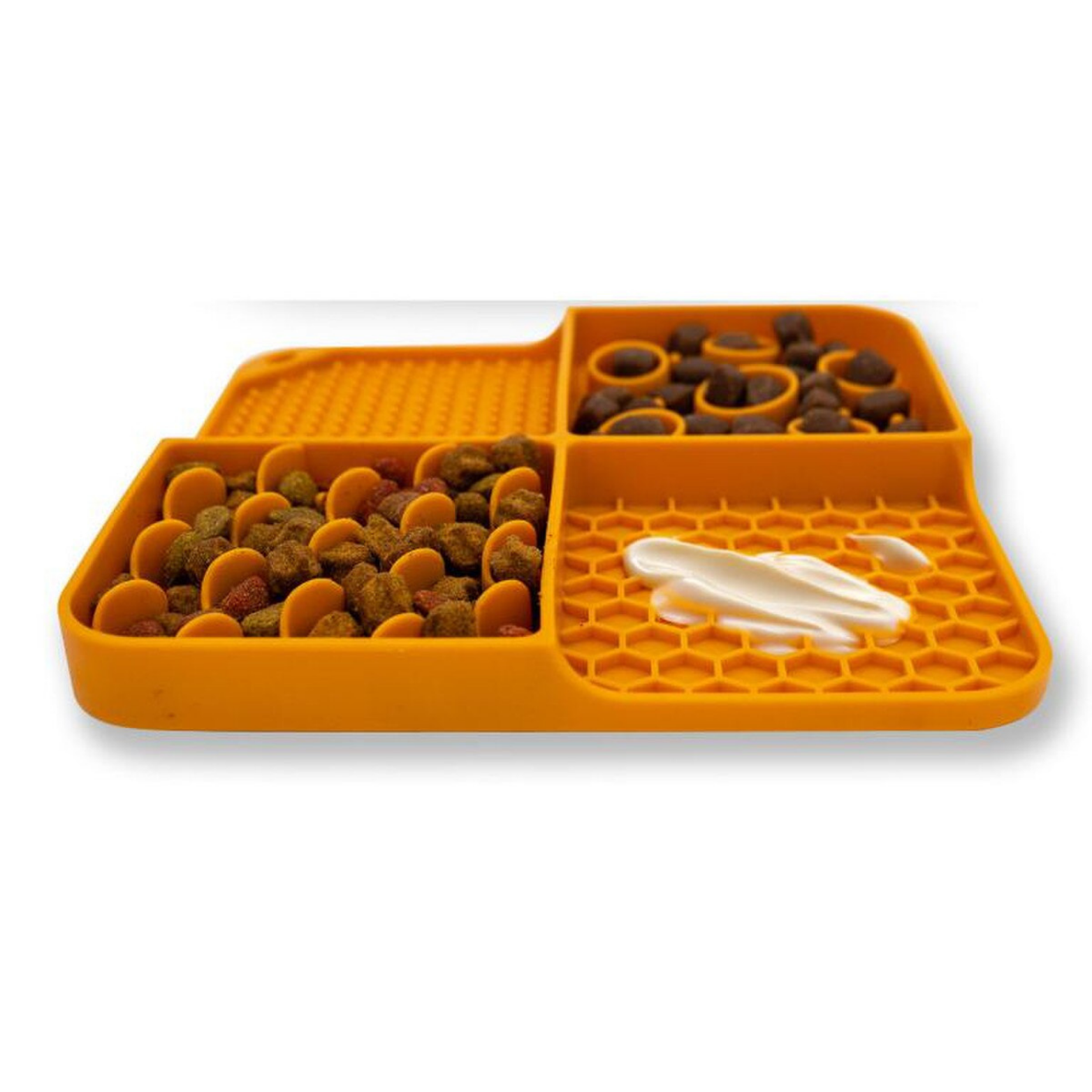 Palz&Co Paw Puzzle Silicone Slow Feeding Mat Orange SM