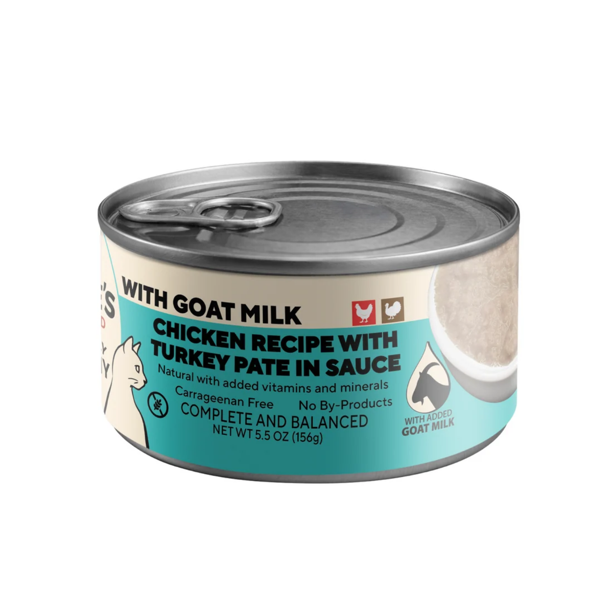 Dave's Pet Food Cat Grain Free Saucey Pate Chicken & Turkey with Goat Milk 5.5-oz