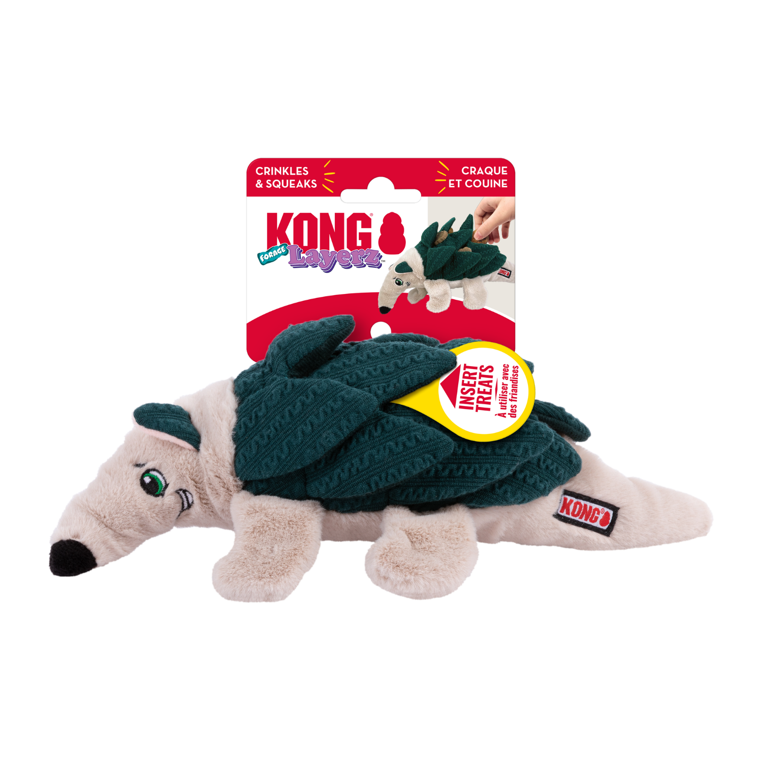 KONG Layerz Forage Armadillo Dog Toy