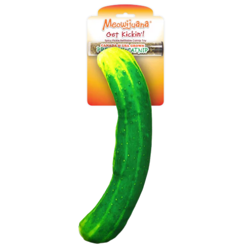Meowijuana Get Kickin' Big Juicy Dill Pickle Catnip Toy