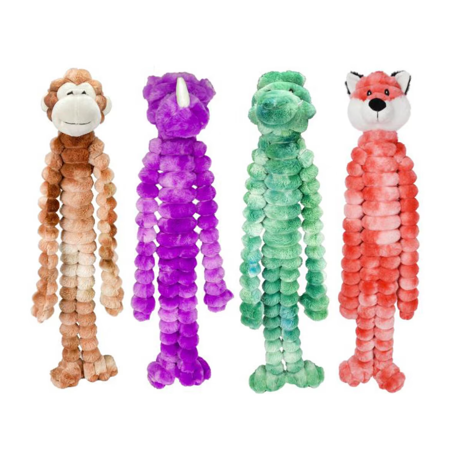 Multipet Crimpy Cuddlerz Plush Dog Toy Assorted Animal