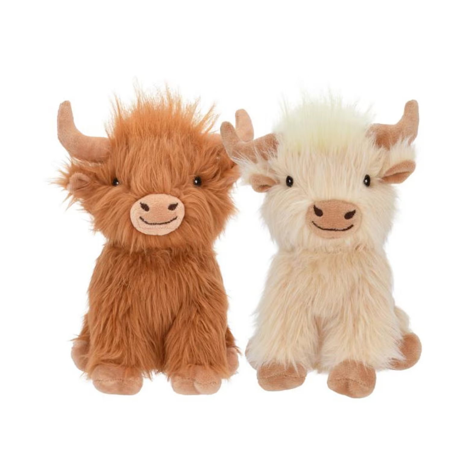 Multipet MiniPet Highland Cow Shaggy 5" Dog Toy Brown & Cream Assorted