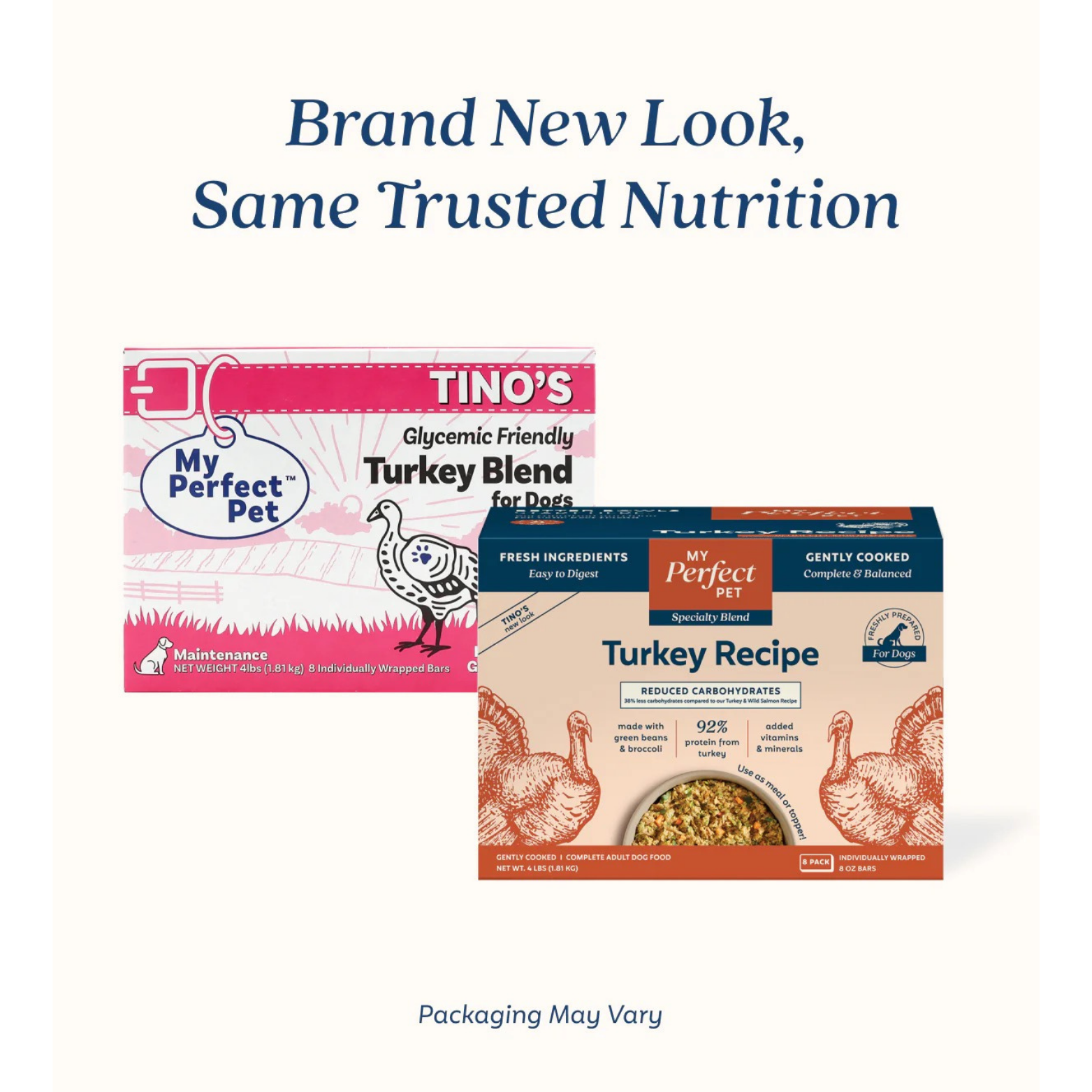 My Perfect Pet Tino's Low Glycemic Turkey Grain Free Blend Gently Cooked Dog Food