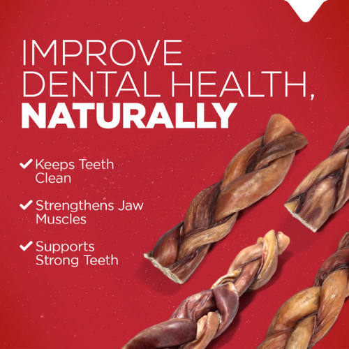 Natural Farm Braided Power Bully Stick 6"