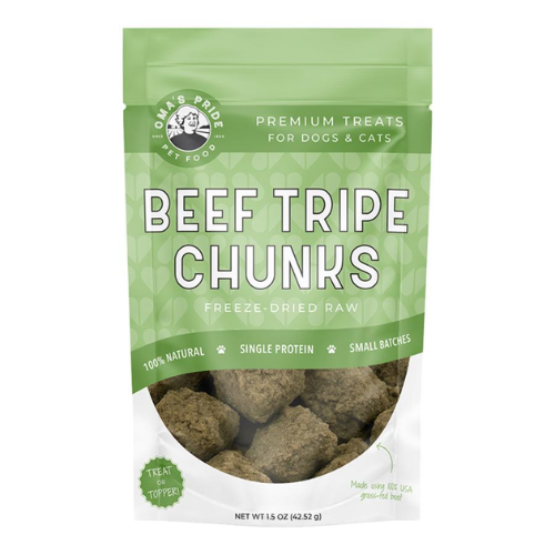 Oma's Pride Beef Tripe Chunks Freeze-Dried Dog & Cat Treats