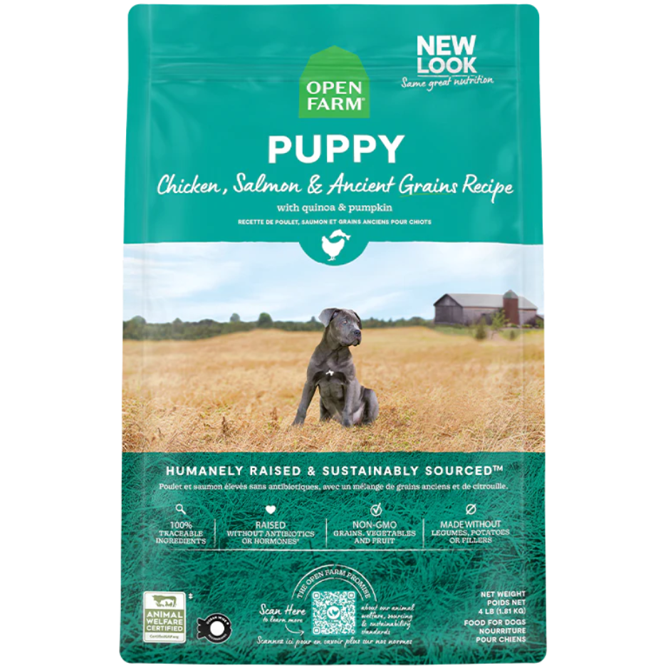 Open Farm Chicken & Salmon Ancient Grains High-Protein Puppy Dry Dog Food