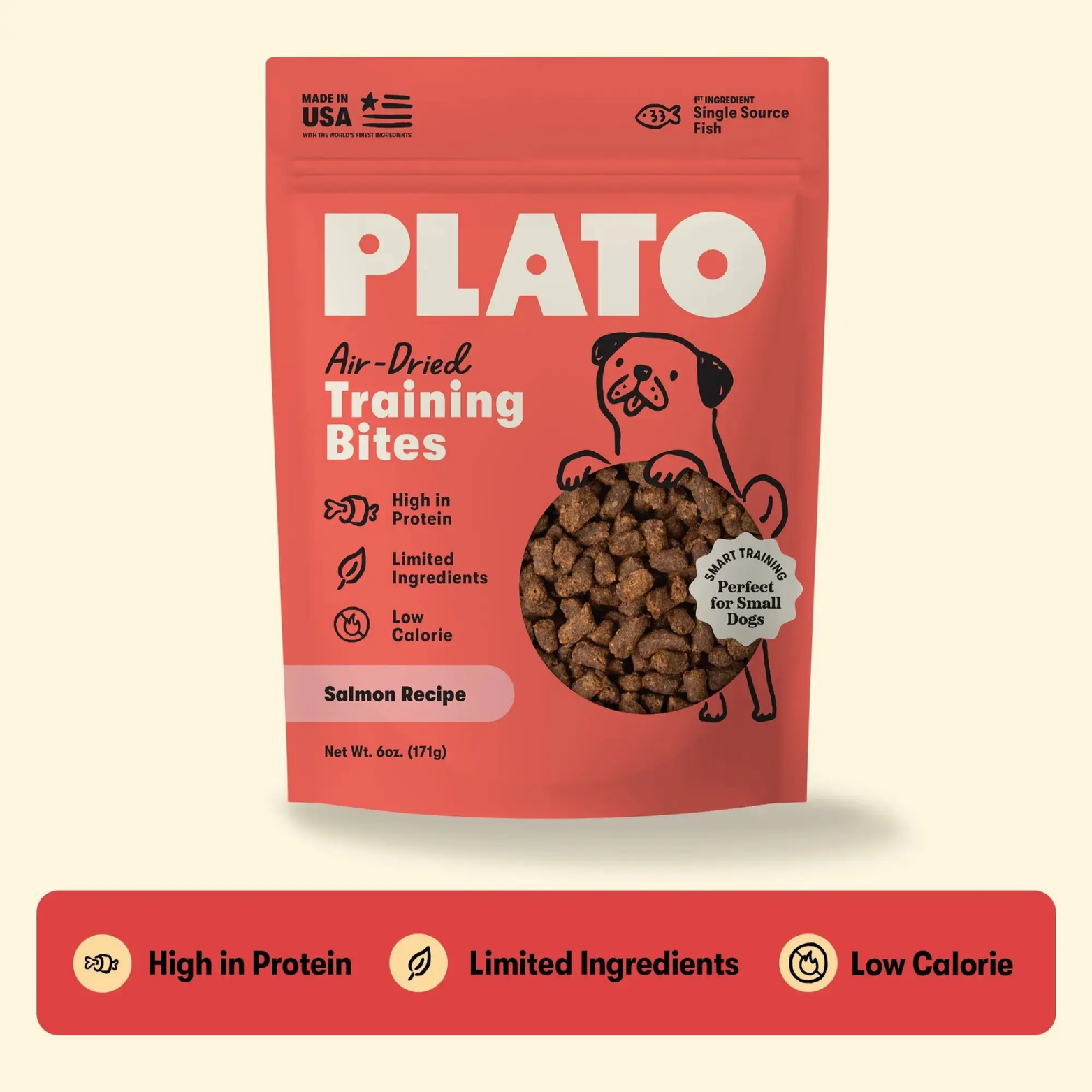 Plato Air Dried Salmon Training Bites 6oz
