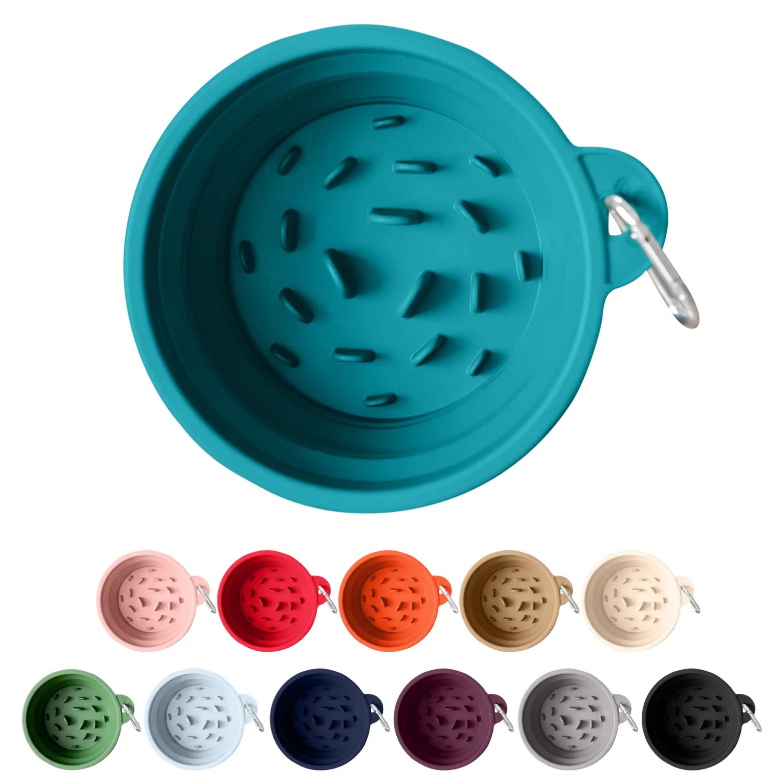 Puppington Collapsible Silicone Dog Slow Feeder Bowl