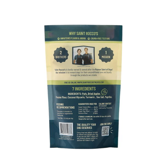 Saint Roccos Backyard BBQ Pork And Apple Soft Baked Dog Treat