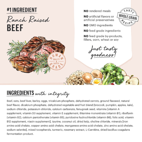 The Honest Kitchen Whole Grain Beef Clusters Adult Dog Food