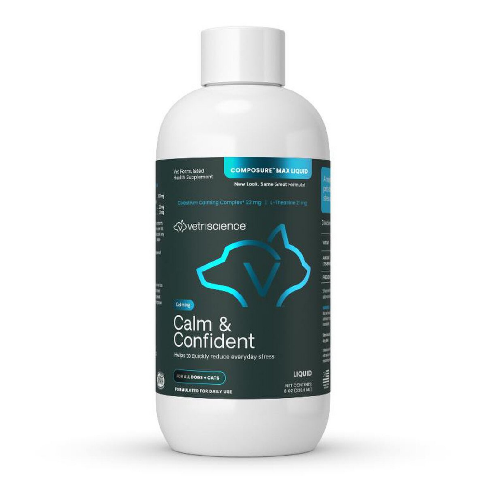 VetriScience Calm & Confident Liquid for Cats & Dogs 8oz