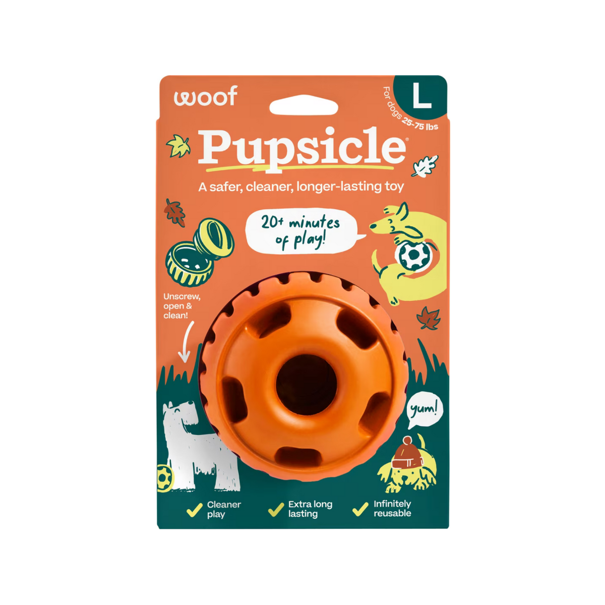 Woof Pet Pupsicle Pumpkin Dog Toy
