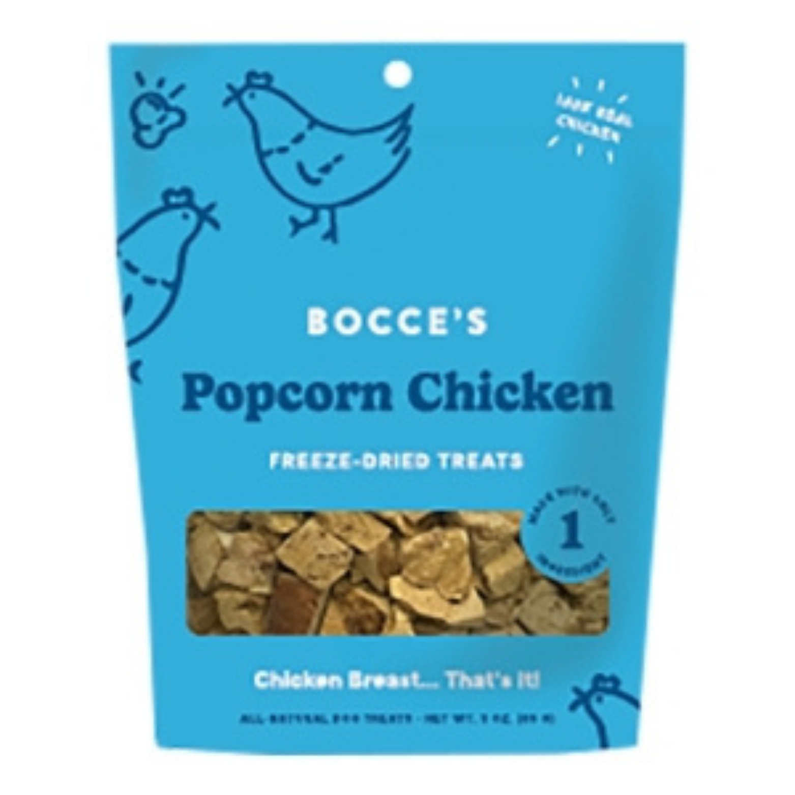 Bocce's Bakery Popcorn Chicken Freeze-Dried Treats 3 oz