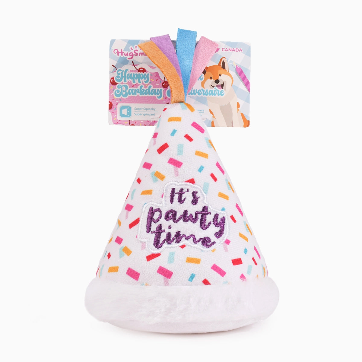 Hugsmart Pet Yappy Pawty Time Hat Plush Toy