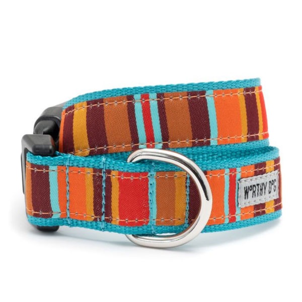 The Worthy Dog Fall Fiesta Stripe Dog Collar