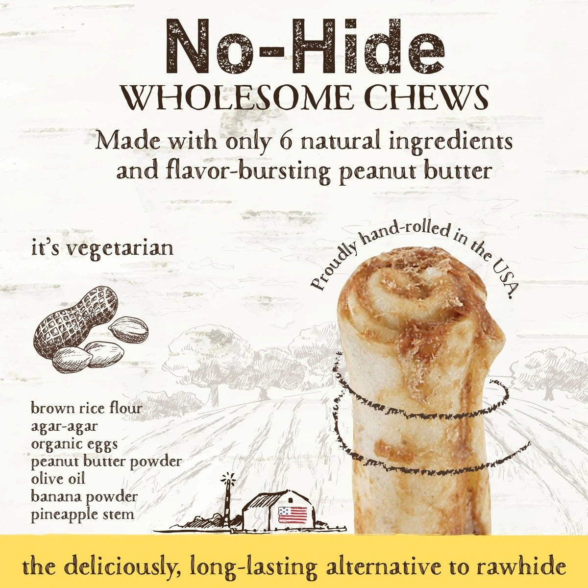 Earth Animal No-Hide Peanut Butter Chew 2PK - Mutts & Co.