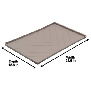 Messy Mutts Silicone Non-Slip Dog Bowl Mat Grey - Mutts & Co.